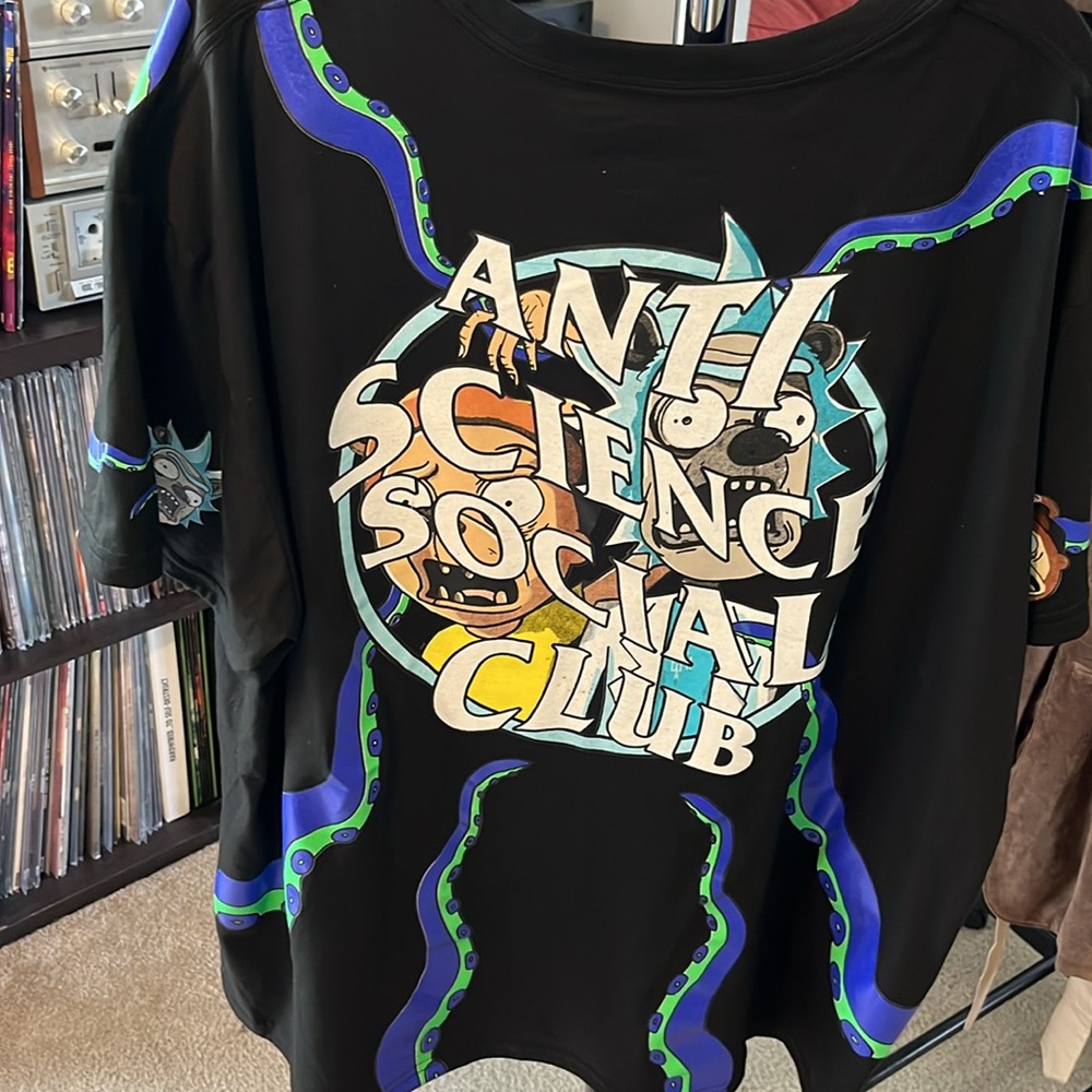 Fresh Laundry Rick and Morty Trippy short sleeve. Anti Science Social Club
